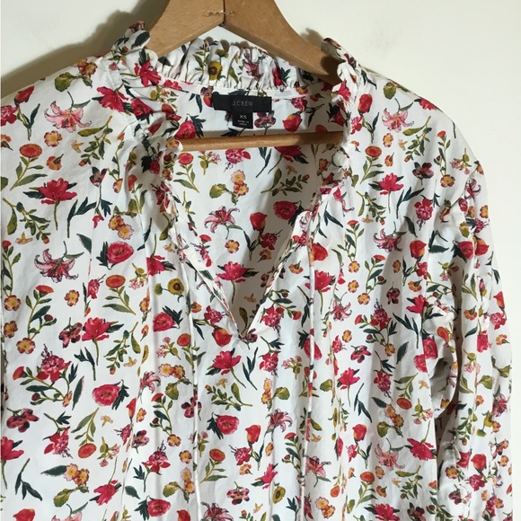 J. Crew Scalloped Tie Neck in Vintage Floral - Picture 5 of 7